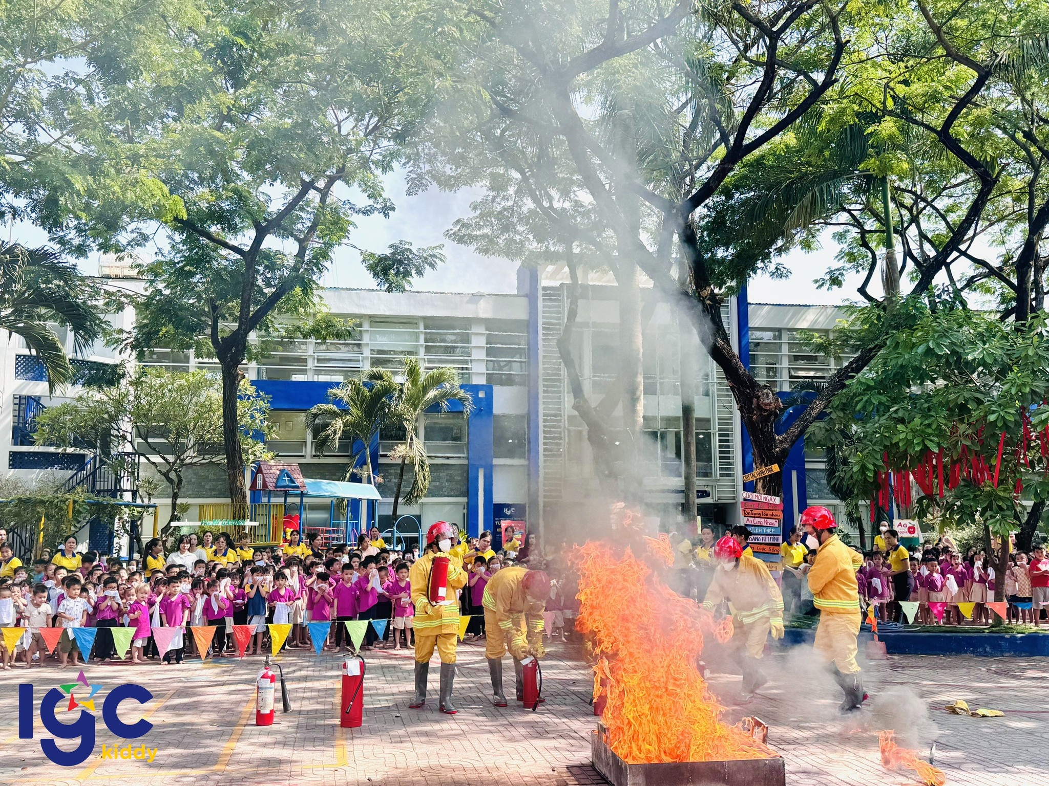 ​ [IGC KIDDY CƠ SỞ AN BÌNH] TẬP HUẤN KỸ NĂNG PHÒNG CHÁY CHỮA CHÁY TẠI TRƯỜNG MẦM NON
