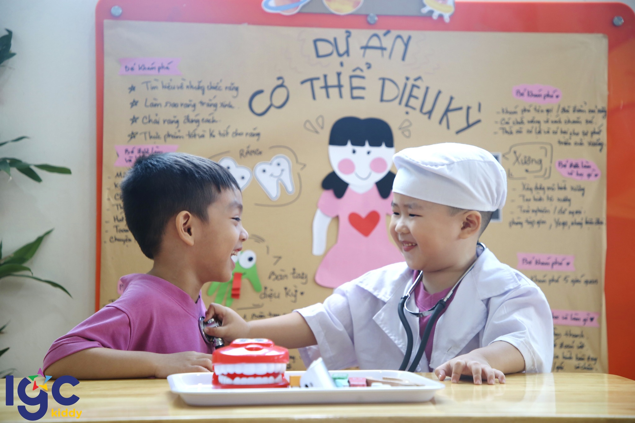 GIỜ HOẠT ĐỘNG GÓC CỦA DỰ ÁN HỌC TẬP “CƠ THỂ DIỆU KỲ”  TẠI IGC KIDDY CÓ GÌ ĐẶC BIỆT?