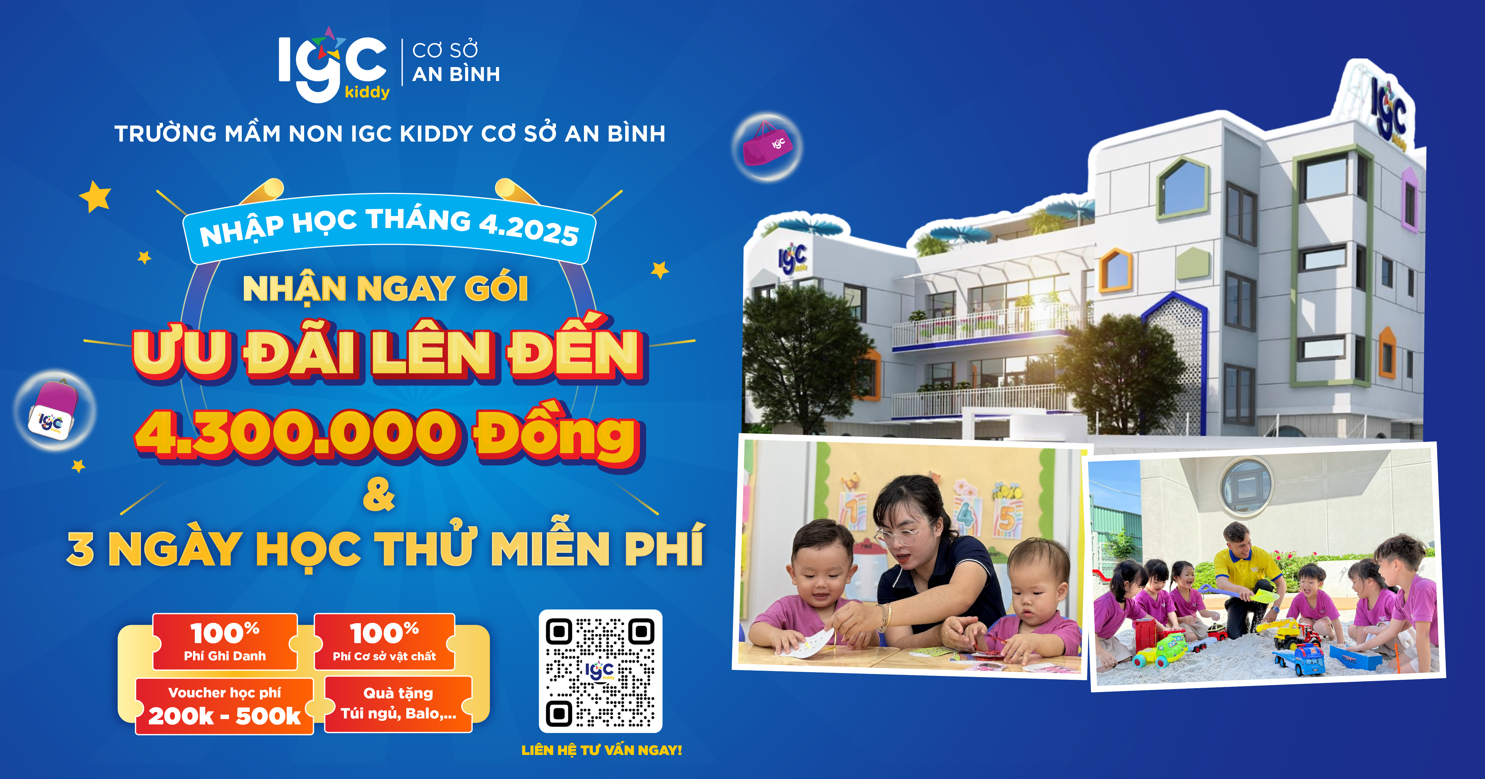 🎉 ƯU ĐÃI NHẬP HỌC KHỦNG TẠI IGC KIDDY AN BÌNH! 🎉