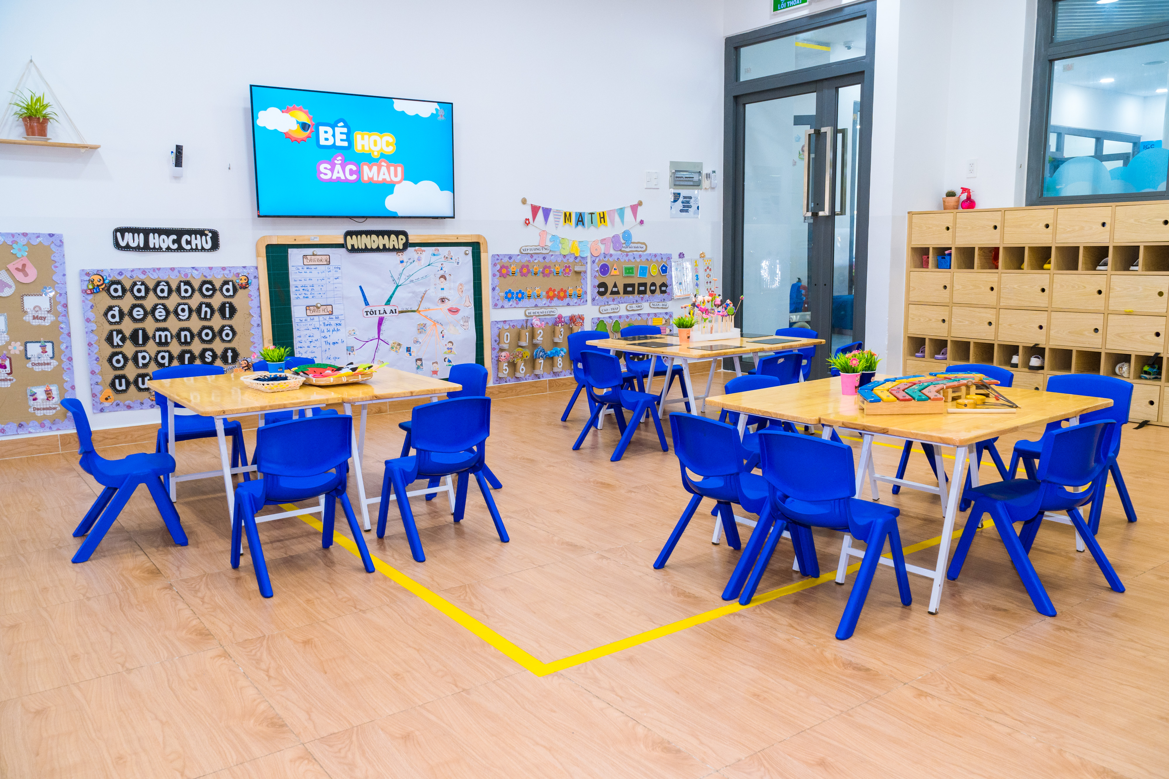 Cơ sở vật chất được đầu tư giúp trẻ có không gian phát triển